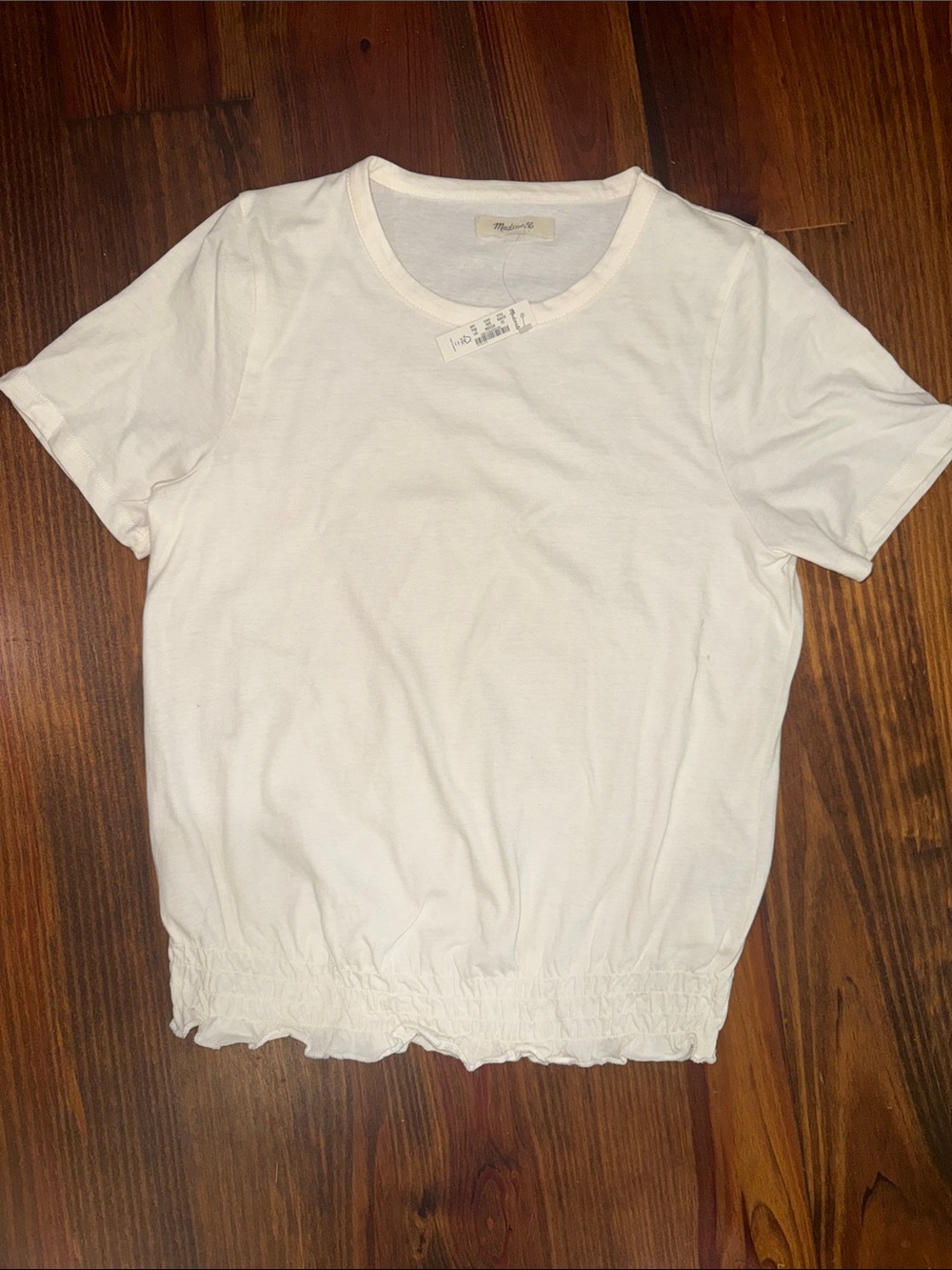 Madewell Cream Crewneck Short Sleeve Tee